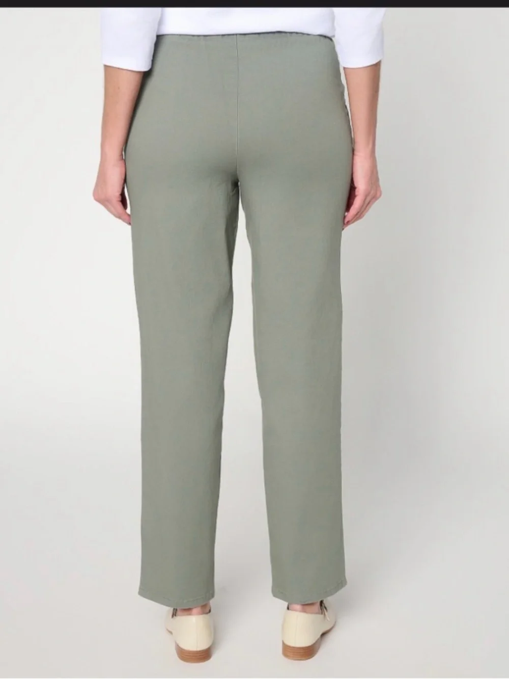 Denim & Co. Original Waist Stretch Tall Side Pocket Pants Size XXS Tall Mushroom